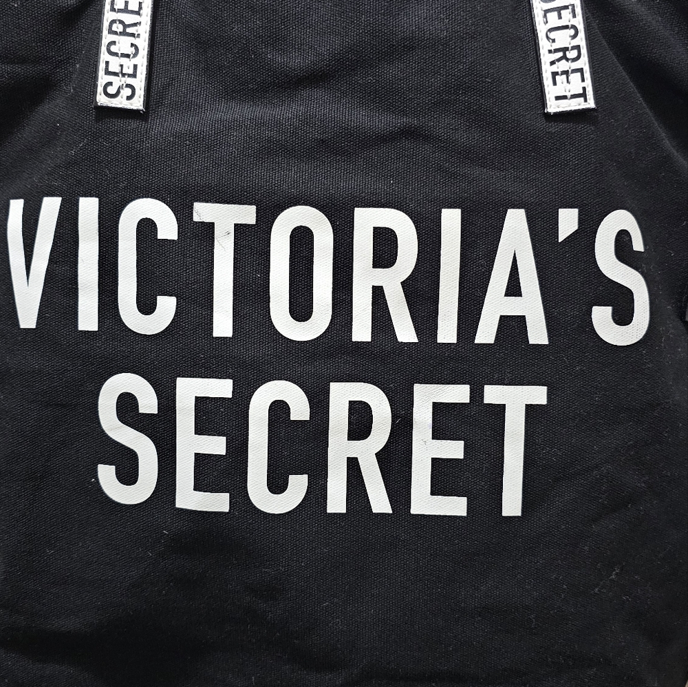 Victoria's Secret Black and White Tote EUC - Picture 4 of 16